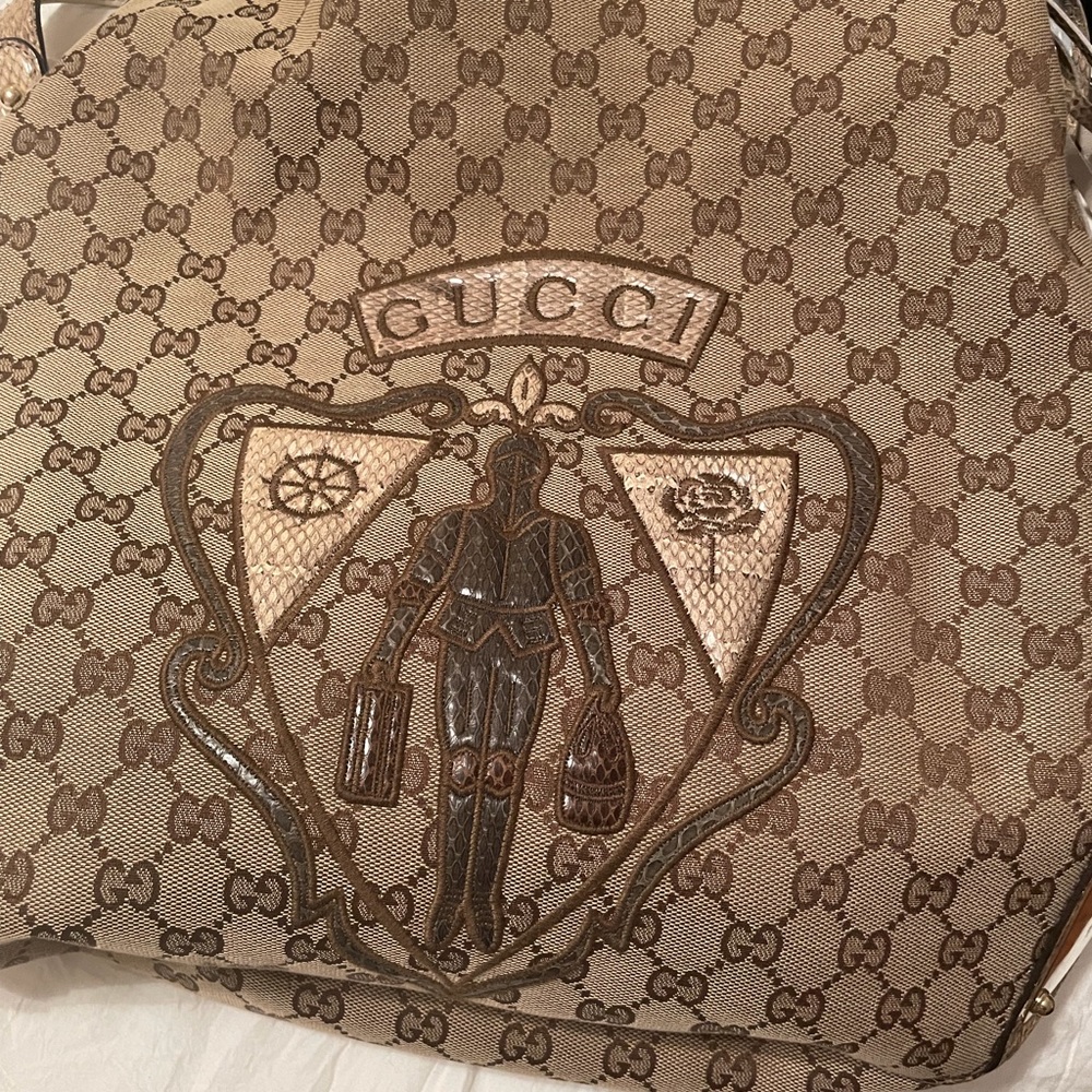 Gucci. Hobo Python, Leather Suede Interior Gorgeo… - image 4